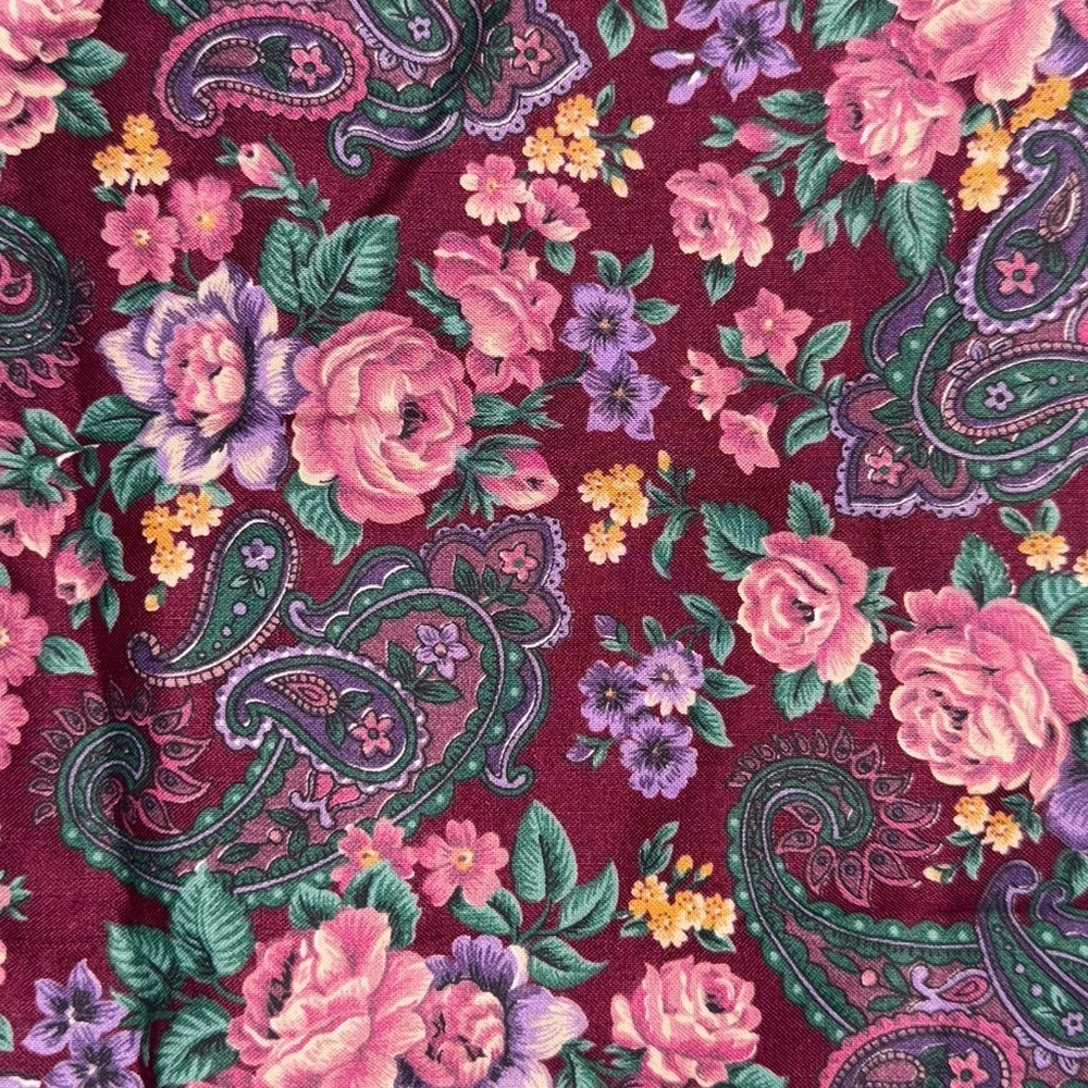 Floral Patchwork Sleeveless up cycled Top - Picture 2 of 3